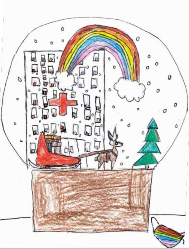 The Winning Design of my Christmas card competition, by Ziyi at Beecroft Primary School